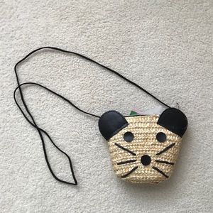 EUC Mouse wicker purse